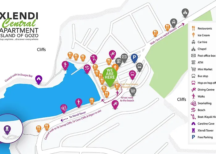 40sec Walk To - Fully Air Con & Heated Brand New * Xlendi